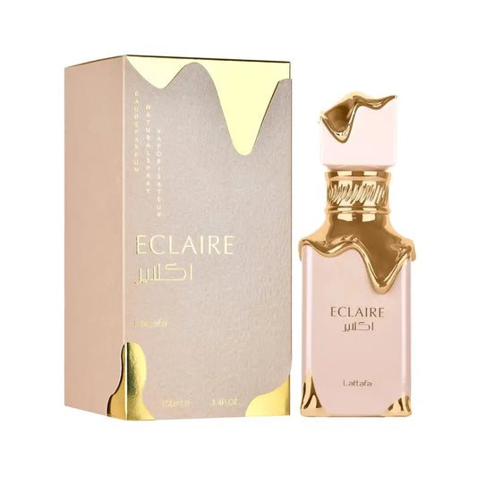Lattafa's Eclaire is a Floral Fruity Gourmand fragrance for women