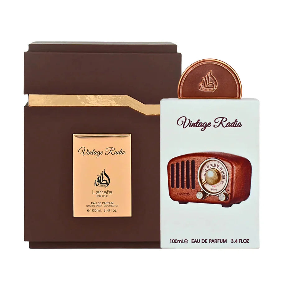 Lattafa Pride Vintage Radio Unisex EDP perfume.