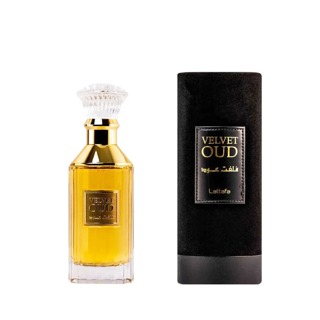 Lattafa Velvet Oud Eau de Parfum.